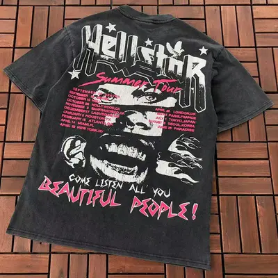 ￥~109 HELLSTAR T-SHIRT 55012902 (im 185CM 80KG iwear size S in the photo)