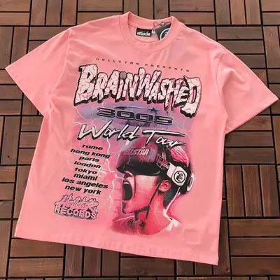 ¥~95 HELLSTAR T-SHIRT 55013007 (im 185CM 80KG iwear size S in the photo)