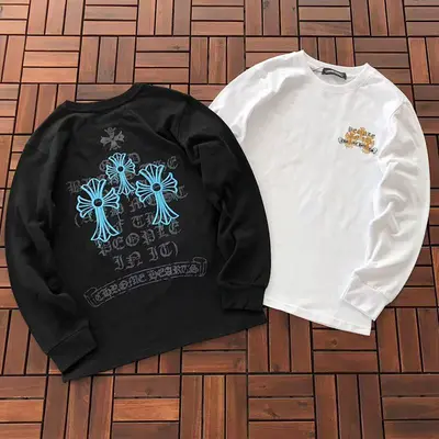 ¥~129 CH🔥OM🔥 HE🔥RTS LONG-SLEEVE 55020314 (im 176CM 58KG iwear size S in the photo)