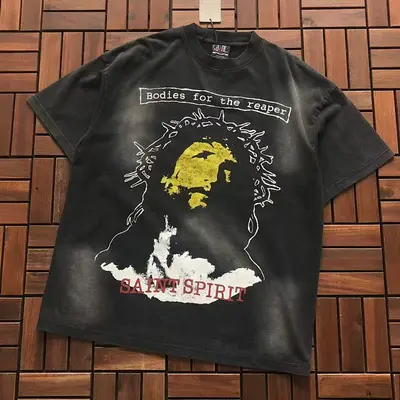 ¥~115 SAINT MICHAEL T-SHIRT 55020591 (im 176CM 58KG iwear size S in the photo)