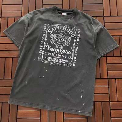 ¥~115 SAINT MICHAEL T-SHIRT 55020579 (im 176CM 58KG iwear size S in the photo)