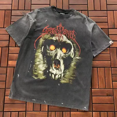 ¥~115 SAINT MICHAEL & BAPE T-SHIRT 55020574 (im 176CM 58KG iwear size S in the photo)