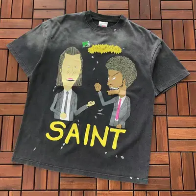 ¥~115 SAINT MICHAEL T-SHIRT 55020570 (im 176CM 58KG iwear size S in the photo)