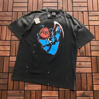 ￥~115 SAINT MICHAEL T-SHIRT 55020502 (im 176CM 58KG iwear size S in the photo)