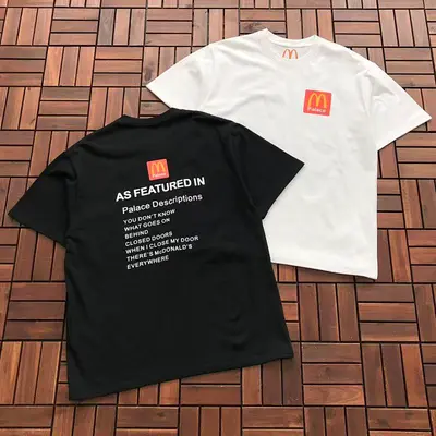 ¥~109 P🔥LA🔥E & MCDONALD'S T-SHIRT 55020911 (im 176CM 58KG iwear size M in the photo)
