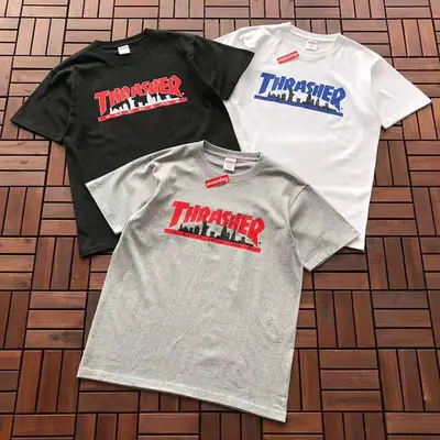 ¥~95 S🔥P🔥E🔥E & THRASHER T-SHIRT 55022581 (im 180CM 68KG iwear size M in the photo)