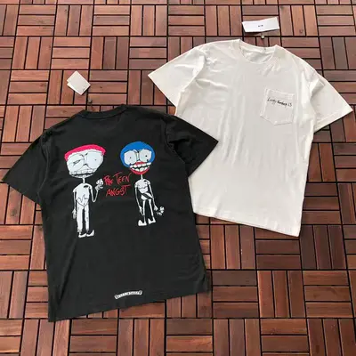 ￥~109 CH🔥OM🔥 HE🔥RTS T-SHIRT 55022513 (im 180CM 68KG iwear size S in the photo)