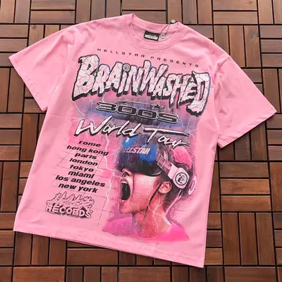 ¥~109 HELLSTAR T-SHIRT 66030446 (im 176CM 58KG iwear size M in the photo)