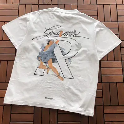 ￥~115 REPRESENT T-SHIRT 66030474 (im 176CM 58KG iwear size M in the photo)