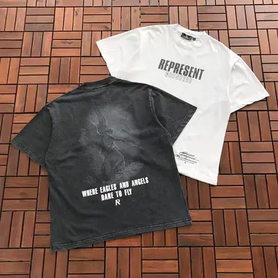 ￥~115 REPRESENT T-SHIRT 66030494 (im 176CM 58KG iwear size M in the photo)