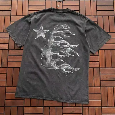 ¥~115 HELLSTAR T-SHIRT 66030409 (im 176CM 58KG iwear size M in the photo)