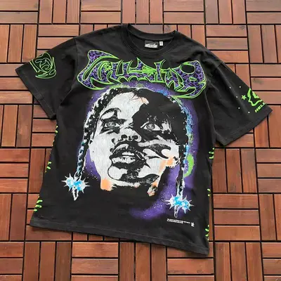 ¥~109 HELLSTAR T-SHIRT 66030406 (im 176CM 58KG iwear size M in the photo)