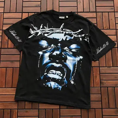¥~109 HELLSTAR T-SHIRT 66030401 (im 176CM 58KG iwear size M in the photo)
