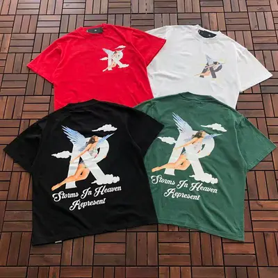 ￥~115 REPRESENT T-SHIRT 66030549 (im 185CM 70KG iwear size M in the photo)