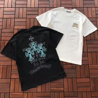 ￥135 CH🔥OM🔥 HE🔥RTS T-SHIRT 88030711 (im 176CM 58KG iwear size S in the photo)