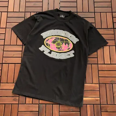 ￥~79 BROKEN PLANET T-SHIRT 77030725 (im 185CM 70KG iwear size M in the photo)