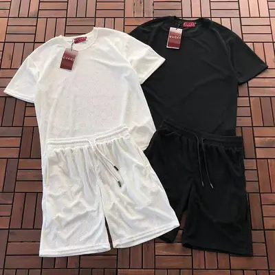TOP￥~95 PANTS￥~99 G🔥C🔥I T-SHIRT SHORTS 55031432 (im 180CM 68KG iwear size L in the photo)