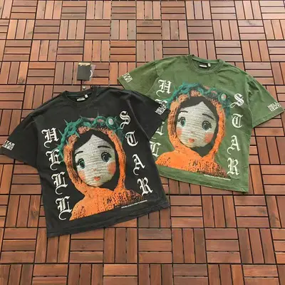 ¥~89 HELLSTAR T-SHIRT 77031735 (im 185CM 80KG iwear size M in the photo)