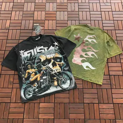 ¥~86 HELLSTAR T-SHIRT 77031742 (im 185CM 80KG iwear size XL in the photo)