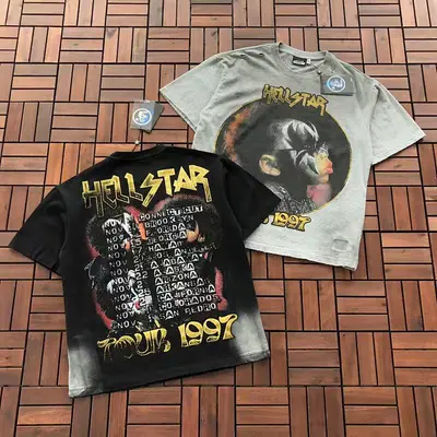 ¥~95 HELLSTAR T-SHIRT 77031713 (im 185CM 80KG iwear size M in the photo)