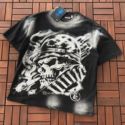 ¥~95 HELLSTAR T-SHIRT 77031751 (im 185CM 80KG iwear size M in the photo)