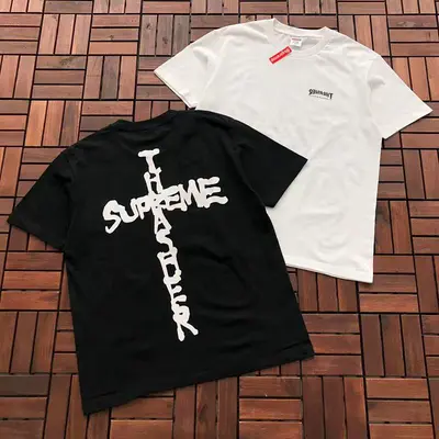 ¥~109 S🔥P🔥E🔥E & THRASHER T-SHIRT 77032437 (im 180CM 68KG iwear size M in the photo)