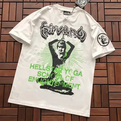 ￥~115 HELLSTAR T-SHIRT 55033055 (im 185CM 80KG iwear size M in the photo)