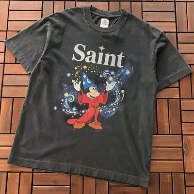 ￥~99 SAINT MICHAEL & DISNEY T-SHIRT 77040140 (im 185CM 80KG iwear size M in the photo)