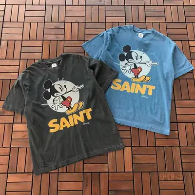 ￥~99 SAINT MICHAEL & DISNEY T-SHIRT 77040107 (im 185CM 80KG iwear size M in the photo)