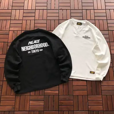 ￥169 P🔥LA🔥E & NEIGHBORHOOD LONG-SLEEVE 88040246 (im 176CM 58KG iwear size M in the photo)