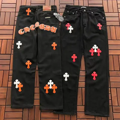 ¥~139 CH🔥OM🔥 HE🔥RTS JEANS 77040338 (im 176CM 58KG iwear size L in the photo)