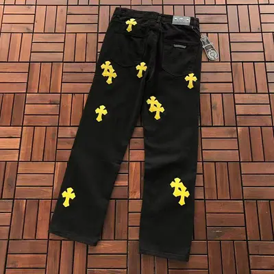 ¥~139 CH🔥OM🔥 HE🔥RTS JEANS 77040312 (im 176CM 58KG iwear size L in the photo)