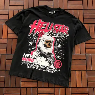 ￥~79 HELLSTAR T-SHIRT 77040574 (im 176CM 58KG iwear size M in the photo)