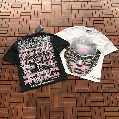 ￥~79 HELLSTAR T-SHIRT 77040595 (im 176CM 58KG iwear size M in the photo)