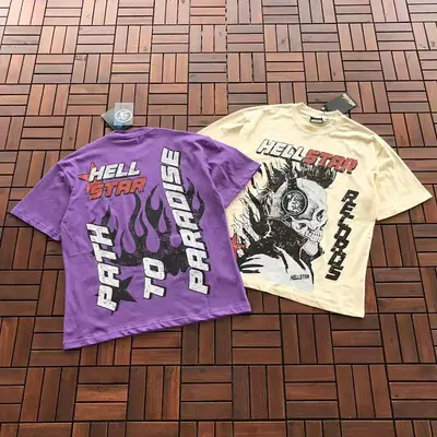 ￥~79 HELLSTAR T-SHIRT 77040593 (im 176CM 58KG iwear size M in the photo)