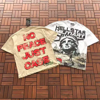 ￥~79 HELLSTAR T-SHIRT 77040592 (im 176CM 58KG iwear size M in the photo)