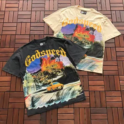 BLACK¥~ 89 APRICOT¥~ 85 GODSPEED T-SHIRT 77040648 (im 176CM 58KG iwear size M in the photo)