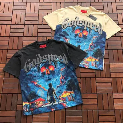 BLACK¥~89 APRICOT¥~85 GODSPEED T-SHIRT 77040657 (im 176CM 58KG iwear size M in the photo)