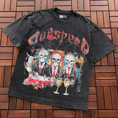 ￥~89 GODSPEED T-SHIRT 77040697 (im 176CM 58KG iwear size M in the photo)