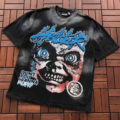 ￥~89 HELLSTAR T-SHIRT 77040695 (im 176CM 58KG iwear size M in the photo)
