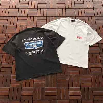 ¥~99 REPRESENT T-SHIRT 77040623 (im 176CM 58KG iwear size M in the photo)