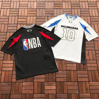 ￥~189 B🔥L🔥🔥🔥IA🔥A & NBA T-SHIRT 55040734 (im 185CM 80KG iwear size 2 in the photo)