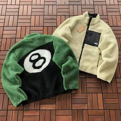￥~239 ST🔥S🔥Y JACKET FLEECE 55040782 (im 185CM 80KG iwear size M in the photo)