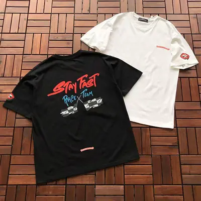 ￥~85 CH🔥OM🔥 HE🔥RTS T-SHIRT 77040815 (im 176CM 58KG iwear size M in the photo)