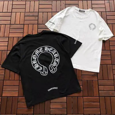 ￥~85 CH🔥OM🔥 HE🔥RTS T-SHIRT 77040835 (im 176CM 58KG iwear size M in the photo)