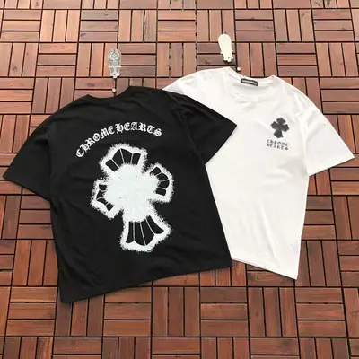 ￥~85 CH🔥OM🔥 HE🔥RTS T-SHIRT 77040840 (im 176CM 58KG iwear size M in the photo)