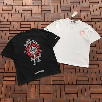 ￥~85 CH🔥OM🔥 HE🔥RTS T-SHIRT 77040839 (im 176CM 58KG iwear size M in the photo)