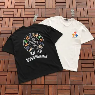 ￥~85 CH🔥OM🔥 HE🔥RTS T-SHIRT 77040836 (im 176CM 58KG iwear size M in the photo)