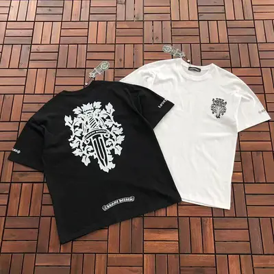 ￥~85 CH🔥OM🔥 HE🔥RTS T-SHIRT 77040844 (im 176CM 58KG iwear size M in the photo)