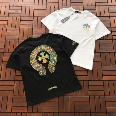 ￥~85 CH🔥OM🔥 HE🔥RTS T-SHIRT 77040829 (im 176CM 58KG iwear size M in the photo)